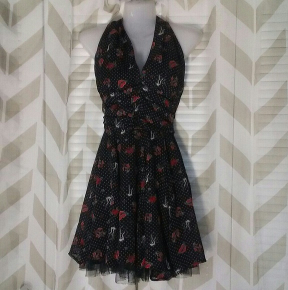 ♦SOLD♦🌹Hell Bunny Vixen Sailor Polka Dots Dress - Picture 8 of 8